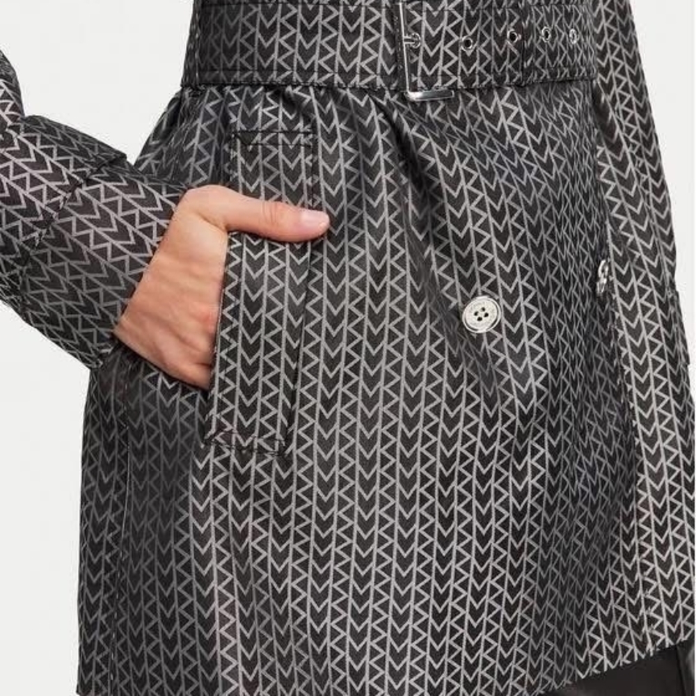 Michael Kors Black and White Trench Coat - Picture 3 of 3